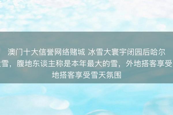 澳门十大信誉网络赌城 冰雪大寰宇闭园后哈尔滨突降大雪，腹地东谈主称是本年最大的雪，外地搭客享受雪天氛围